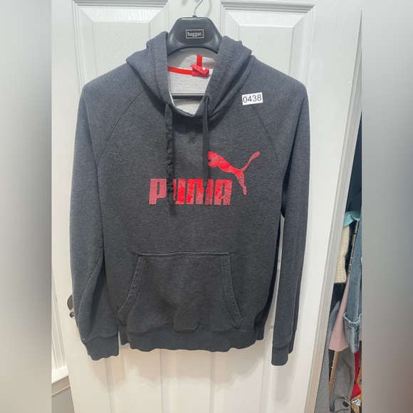 Puma Other - Puma sweatshirt pull over hoodie gray, and red small unisex